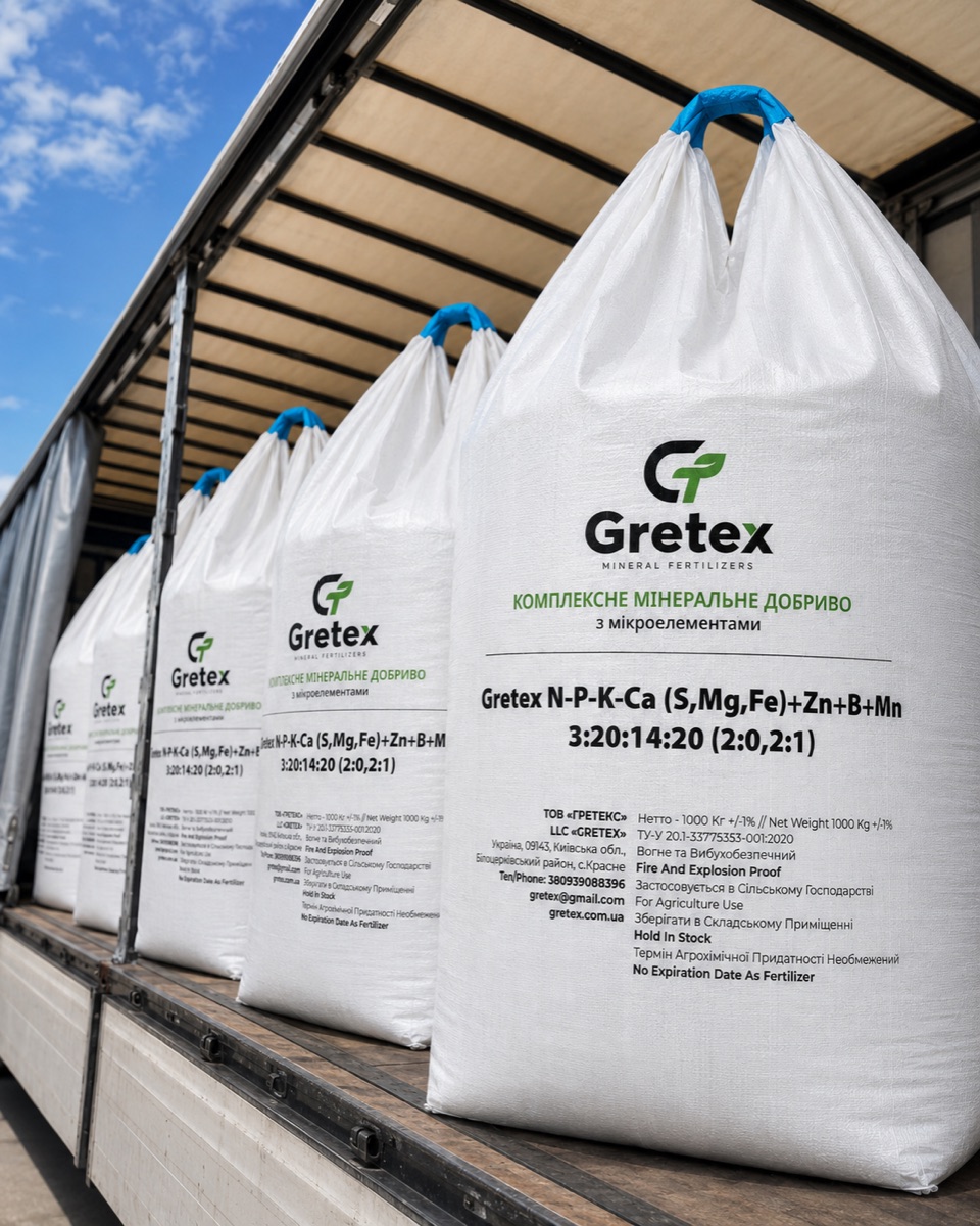 Біг-беги GRETEX у кузові вантажівки перед відправленням